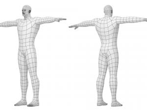 Male Hero in Three Poses Base Mesh Modelo 3D