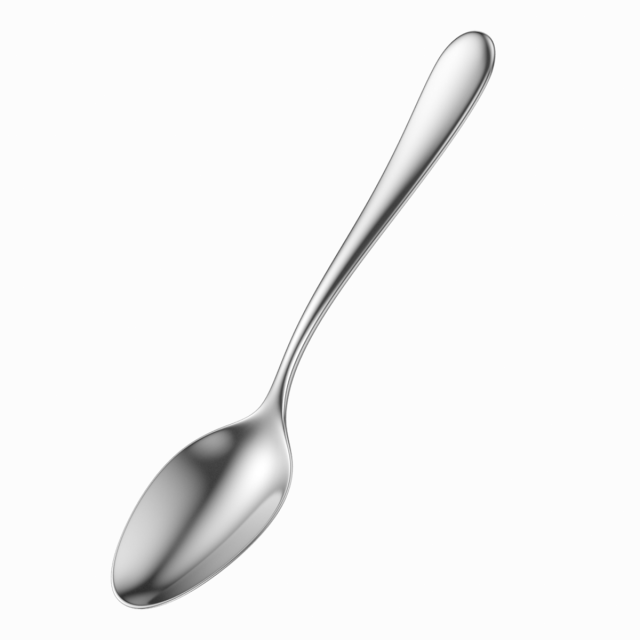 Dessert Spoon Generic Cutlery 3D Model .c4d .max .obj .3ds .fbx .stl .blend 