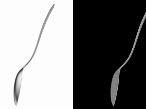 Tatlı Kaşığı Genel &Ccedil;atal Bı&ccedil;ak Takımı 3D Model