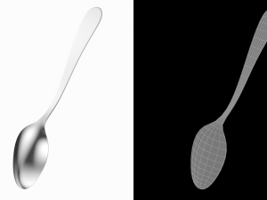Dessert Spoon Generic Cutlery 3D Model