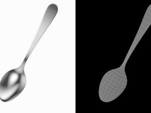 Dessert Spoon Generic Cutlery 3D Model