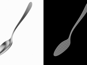Dessert Spoon Generic Cutlery 3D Model