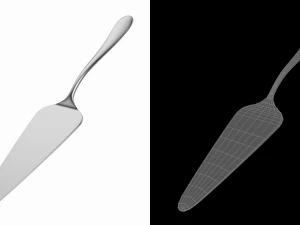 Cake Pie Pizza Server Generic Cutlery 3D Model