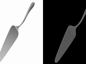 Cake Pie Pizza Server Generic Cutlery 3D Model