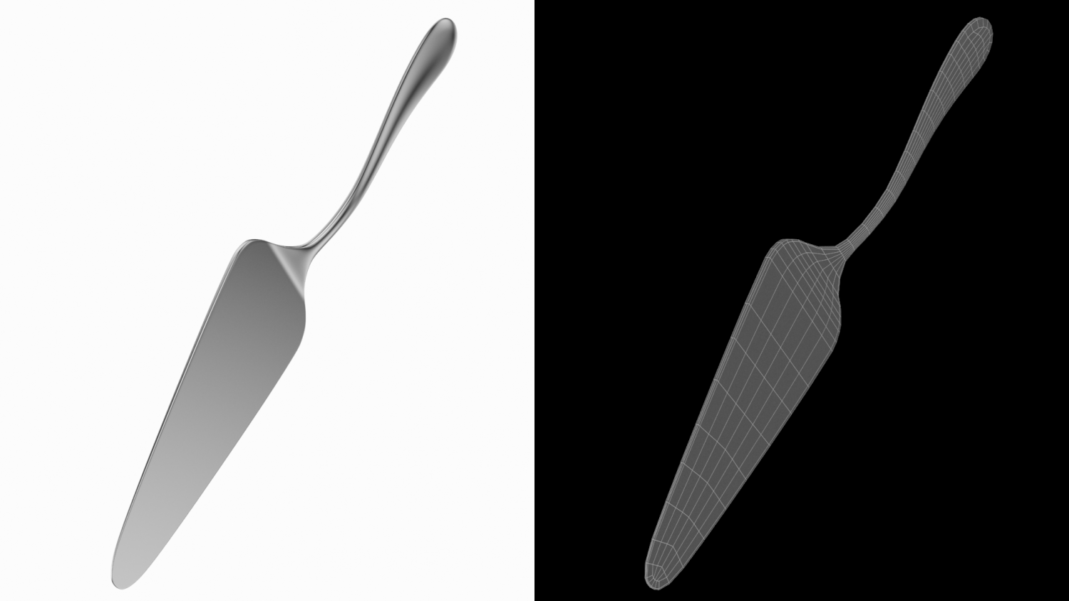 Cake Pie Pizza Server Generic Cutlery 3D Модель In Кухонная Утварь.