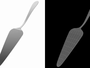 Cake Pie Pizza Server Generic Cutlery 3D Model