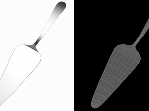 Cake Pie Pizza Server Generic Cutlery 3D मॉडल