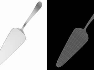 Cake Pie Pizza Server Generic Cutlery 3D Model