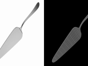 Cake Pie Pizza Server Generic Cutlery 3D Model