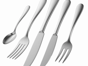 KOLEKCJA 5 szt. Generic sztućc&oacute;w Model 3D