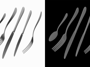 Generic Cutlery 5 Pieces COLLECTION Model 3D
