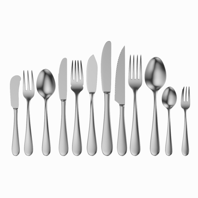 Generic Cutlery 12 Pieces COLLECTION 3D Model .c4d .max .obj .3ds .fbx .stl .blend 