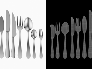 Generic Cutlery 12 Pieces COLLECTION 3D Model