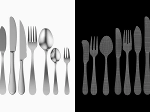 Generic Cutlery 12 Pieces COLLECTION 3D Model