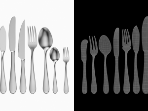 Generic Cutlery 12 Pieces COLLECTION 3D Model