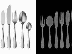 Generic Cutlery 9 Pieces COLLECTION Modello 3D