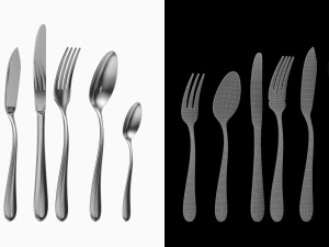 Couverts G&eacute;n&eacute;rique 9 Pi&egrave;ces COLLECTION Modèle 3D