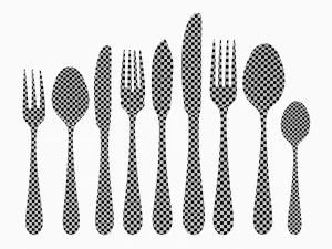 Couverts G&eacute;n&eacute;rique 9 Pi&egrave;ces COLLECTION Modèle 3D