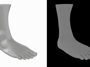 Male Realistic Feet Base Mesh Modelo 3D