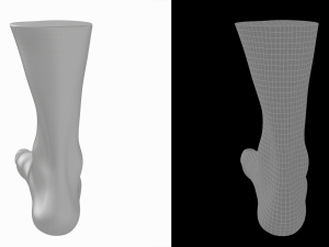 Male Realistic Feet Base Mesh Modelo 3D