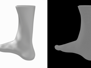 Male Realistic Feet Base Mesh Modelo 3D