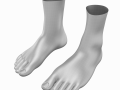 Human Feet In Standing Position Base Mesh 3D Model
