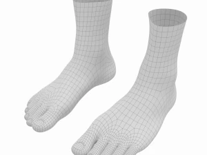 Piedi umani in posizione eretta Maglia di base Modello 3D