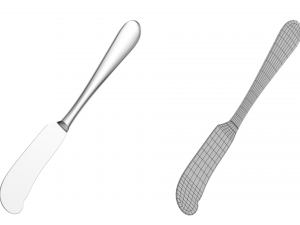 Butter Spreader Knife Generic Cutlery Modello 3D