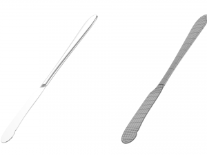 Butter Spreader Knife Generic Cutlery Modello 3D