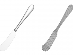 Butter Spreader Knife Generic Cutlery Modello 3D