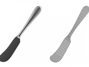 Butter Spreader Knife Generic Cutlery Modello 3D