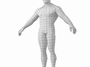 Maglia base maschile per bodybuilder in posa A Modello 3D