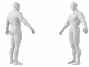 Bodybuilder Male Base Mesh in A-Pose 3D Model