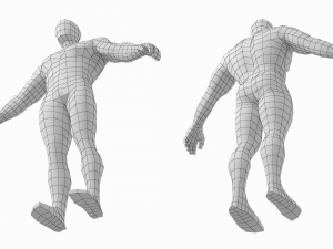 Bodybuilder Male Base Mesh in A-Pose 3D Model
