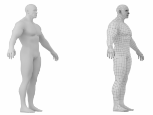 Bodybuilder Male Base Mesh in A-Pose Modello 3D