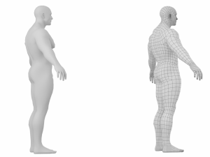 Bodybuilder Male Base Mesh in A-Pose Modello 3D