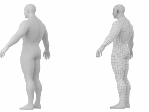 Bodybuilder Male Base Mesh in A-Pose Modello 3D
