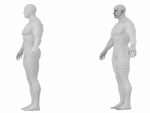 Bodybuilder Male Base Mesh in A-Pose Modello 3D