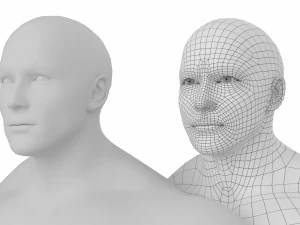 Bodybuilder Male Base Mesh in A-Pose 3D Model