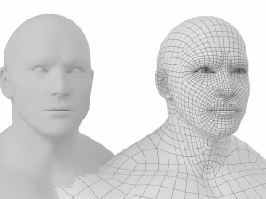Bodybuilder Male Base Mesh in A-Pose 3D Model