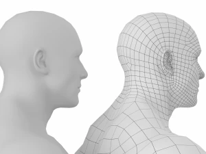 Bodybuilder Male Base Mesh in A-Pose 3D Model