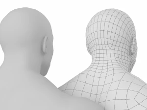 Bodybuilder Male Base Mesh in A-Pose 3D Model
