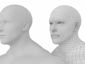 Bodybuilder Male Base Mesh in A-Pose 3D Model