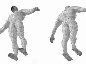 Bodybuilder Male Base Mesh in A-Pose 3D Model