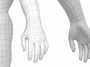 Bodybuilder Male Base Mesh in A-Pose 3D Model