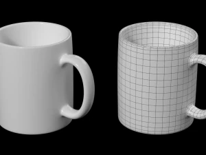 Coffee and Tea Ceramic Mug 3D Model