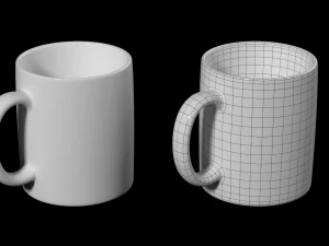 Coffee and Tea Ceramic Mug 3D Model