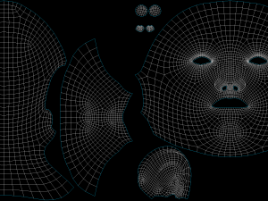 Natural Female Head 01 Base Mesh Modelo 3D