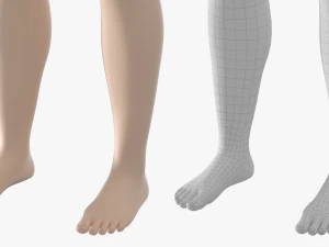 Maglia base Natural Female 01 A-Pose Modello 3D