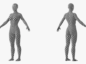 Maglia base Natural Female 01 A-Pose Modello 3D